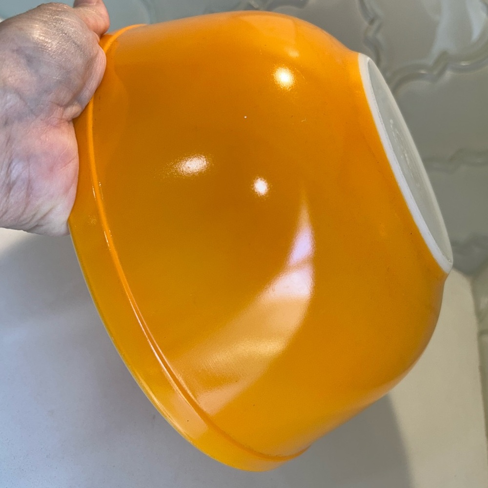 Vintage MCM Orange Citrus Pyrex Nesting Mixing Bowl 403 - 2 1/2 QT - Picture 2 of 5